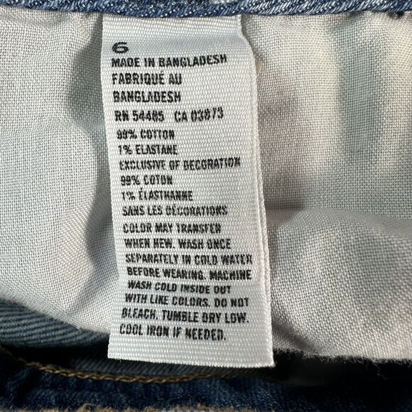 American Eagle ARTIST CROP Womens Size 6 Blue Low Rise Jeans Denim Pants 31x25.5 - Picture 9 of 10